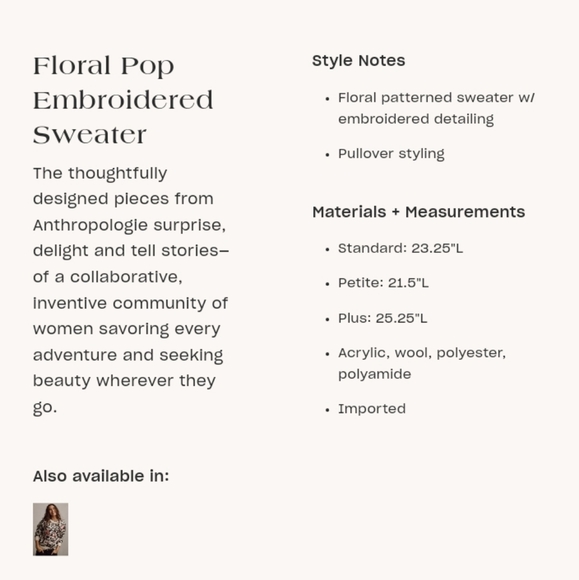 Floral Anthropologie Sweater - Picture 10 of 10